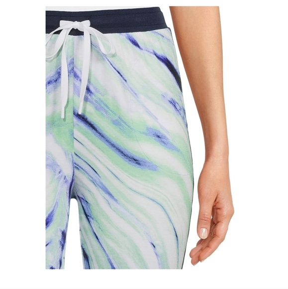 Secret Treasures Light Blue Green Tie Dye w Pockets Jogger Pants - Picture 3 of 3